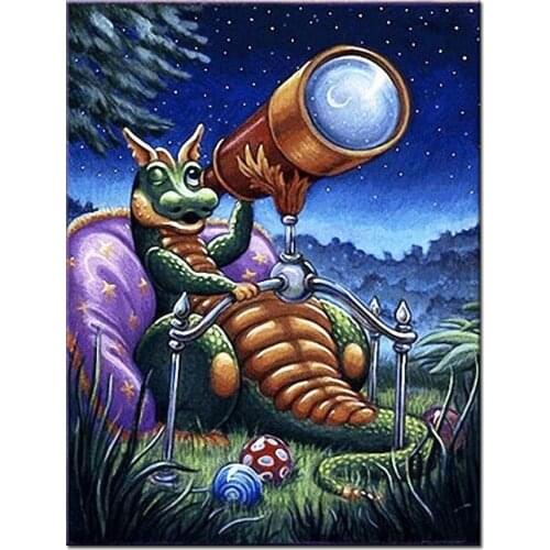 Square/Round Diamond 5D DIY Diamond Painting "Cartoon Dragon" Embroidery Cross Stitch 3D Mosaic Home Decoration Gift