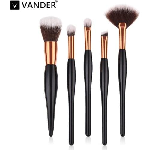 Professional 5Pcs Makeup Brush Set Make Up Cosmetic Brushes Sets Powder Foundation Face Eye Shadow Beauty Blending Tools Kits