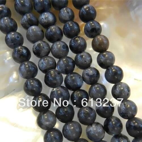 Natural black gray labradorite fashion stone 4mm 6mm 8mm 10mm 12mm round loose beads diy jewelry findings 15inch MY5288