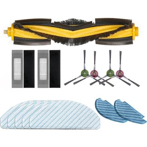 Main Brush Side Brush Filter Cleaning Mop Accessory Kit for Ecovacs DEEBOT OZMO T8 AIVI T8 Max T8 Robot Vacuum Cleaner