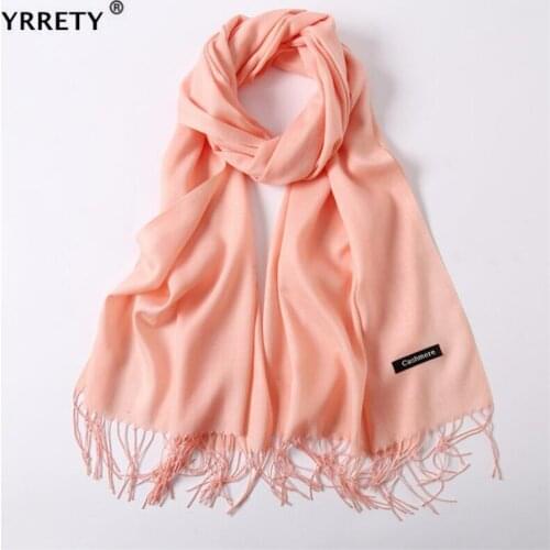 YRRETY Fashion New Spring Winter Scarves For Women Shawls And Wraps Lady Pashmina Pure Long Cashmere Head Scarf Hijabs Stoles
