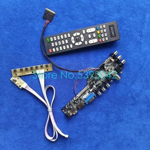 Fit LTN156AT05-C02/F01/F08/H01/H02/H07 40Pin LVDS LCD screen VGA USB 1366*768 DVB-C signal digital 3663 controller card kit