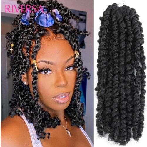 Pre-twisted Passion Twist Hair Crochet Braids Spring Twist Crochet Hair 10 Inch Synthetic Braiding Hair Crochet Hair Water Wave