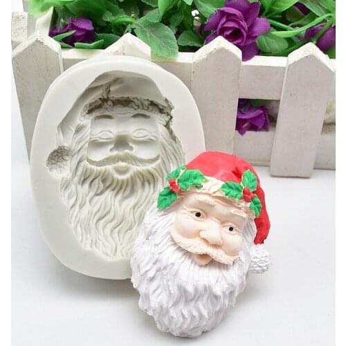Mini Christmas Santa Claus DIY Fondant Kitchen Tools Silicone Cake Molds Baking Chocolate Decoration Candy Resin Craft