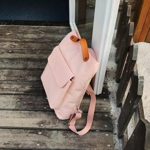 Y166 Women Girls Backpack Canvas Shoulder School Travel Bag Student Casual Rucksack