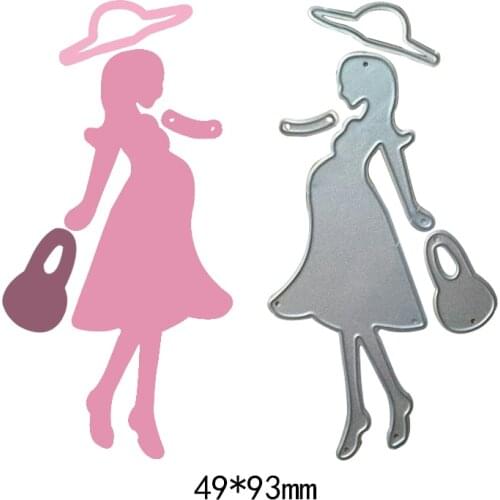 Pregnant Mum PatternMetal Cutting Dies for Scrapbook Album Handmade Card DIY Embossing Paper Craft Stamps Stencil Dies Template
