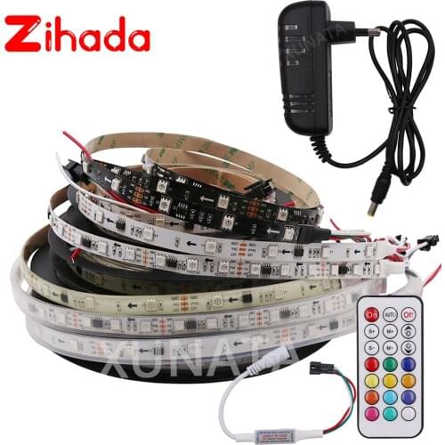 Dream color RGB LED Strip Lamp Set 30LEDs/m 60LEDs/m WS2811 LED Strip Waterproof 5050 RGB LED Light 12V Kitchen Decoration 1m 5m