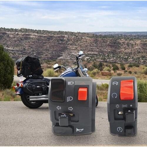 2Pcs Universal Motorcycle Handle Horn Light Switch for Huanglong 300cc/600cc