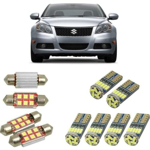 Interior led Car lights For suzuki kizashi fr sedan 2010+ car accessories License Plate Light 6pc