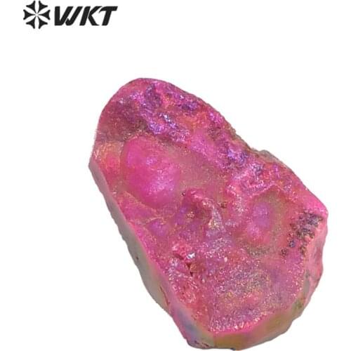 WT-G162 Wholesale Custom Natural Druzy Stone In random shape Colorful Stone For Charming Jewelry