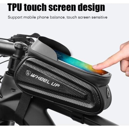 Hard Shell Front-axle Beam Bike Bags Front MTB Mobile Phone Touch Screen Top Tube Saddle Bag Riding Equipment /50