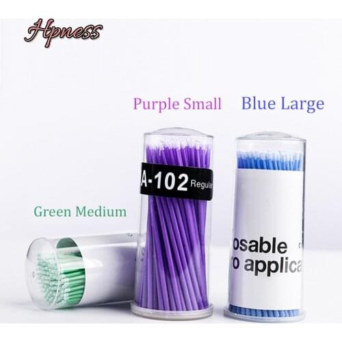 100Pcs Disposable Micro Brushes Cotton Swabs Lashes Brush Mascara Wands Eyelash Extension Applicator Cosmetic Makeup Tools