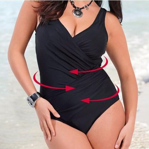 2020 Bikini Fat Woman plus-Sized One-Piece Swimsuit Large Size European and American Foreign Trade Swimsuit Dot