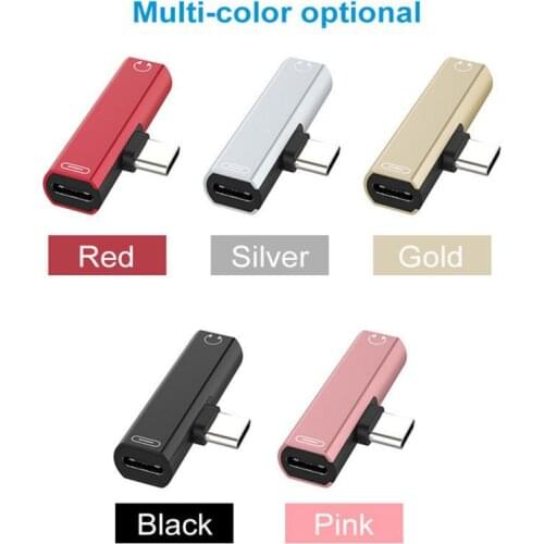 3 In 1 Type C Audio Adapter Plug To 3.5mm Jack Headphone Aux Splitter Adapter Earphones Audio Charging Converter For IPhone