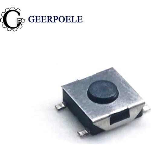 50 pcs/lot 6.2*6.2*2.5 4 Pin SMT 12V 0.5A Push Button Switch Metal Tactile Micro Tact SMT Touch Switch