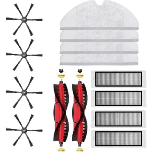 Newest Design Accessories for Roborock S6 S60 S6 Maxv Robot Vacuum Cleaner Washable Parts Main Roll Side brush Filter Mop rag