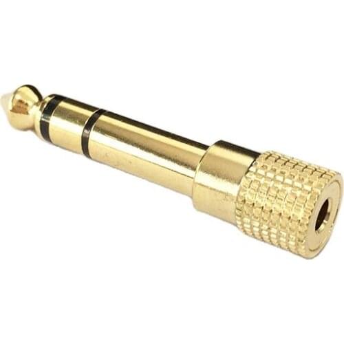 6.35 male to 3.5 female audio adapter stereo dual channel convertor for Headphones, microphones, and speakers