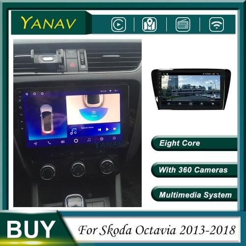128G Car Radio Android 2 Din Stereo Receiver GPS Navigation For Skoda Octavia 2013-2018 Video Multimedia MP3 Player with Carplay