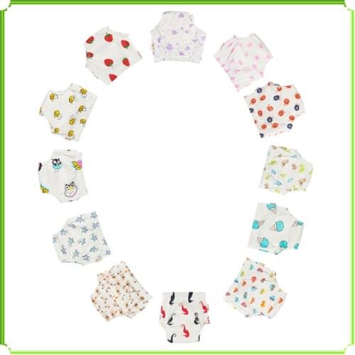 Free Shipping 35pcs/Set Childrens Underwear Baby Training Pants Waterproof Cotton Potty Pants Baby Diapers My Choice Prints New