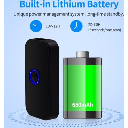 Aibecy 2.4G Wireless &amp USB Wired Connection Handheld 3-in-1 Barcode Scanner 1D/2D/QR Bar Code Reader Support BT &amp