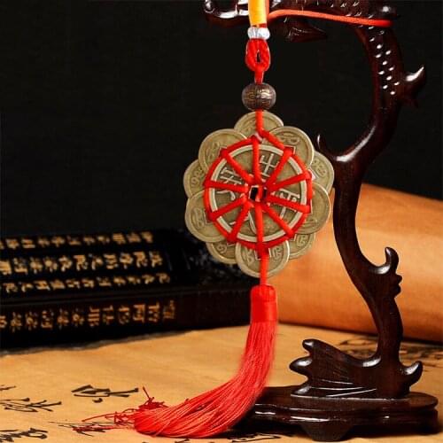 Pure copper plum blossom ten emperor and money copper furnishing articles money lucky and peace car accessories