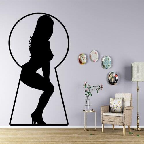 Diy Sexy Laddy Wall Stickers Modern Fashion Wall-Sticker For Company Room Decoration Nordic Style House Decoration Muursticker