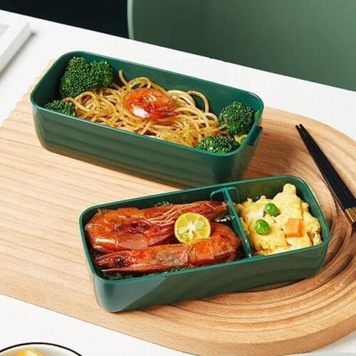 Double-layer lunch box Office worker Japanese-style lunch box with tote bag with chopsticks buckle sealed and convenient separat