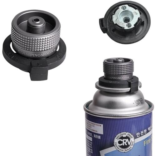 Gas Stove Butane Adapter Gas Cartridge Head Conversion Adapter Nozzle Bottle Type Input Screw Type Lindal Valve Output