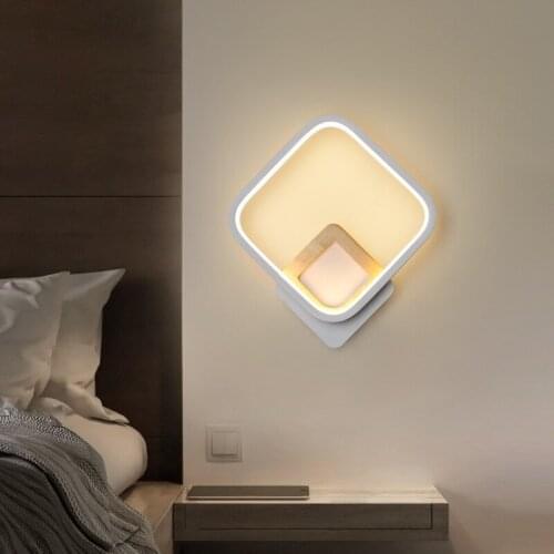 Hot Selling Led Wall Lamp Indoor White Wall Lamp Simple Art Mural Indoor Home Decoration Modern Bedside Wall Lamp