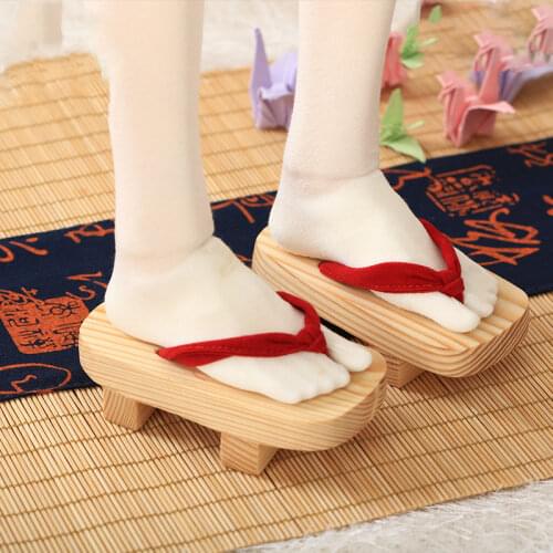 BJD Doll shoes suitable for 1-4 size SD ID75 vintage cordwood shoes high-heeled girl doll accessories