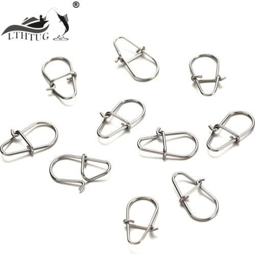 LTHTUG 20Pcs/pack High-carbon Steel Utra Light Lure Fishing Connector Strong Pull Swivels&Snap Fishing Tackle Accessories Pin