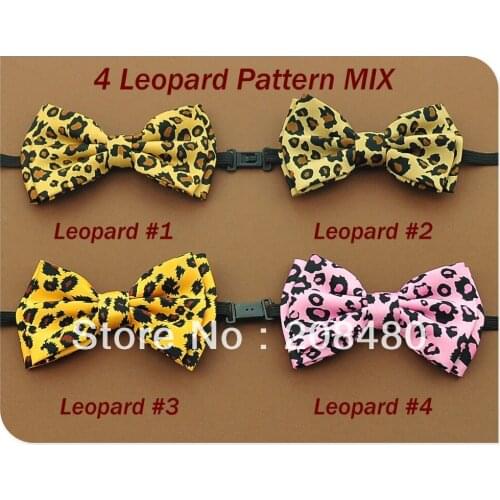 Fashion "4 Leopard" patterns MIX Bowtie Men`s Unisex Tuxedo Dress Bow tie Brand 2020 new Cravat Butterfly Knot Neckwear Good