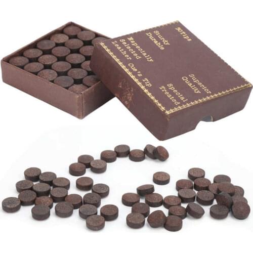 50pcs/box 9MM/10MM/11MM/12MM Cue Tips Kit Snooker Cue Tips Pool Cue Tips Billiard Cue Head Billiard Accessories