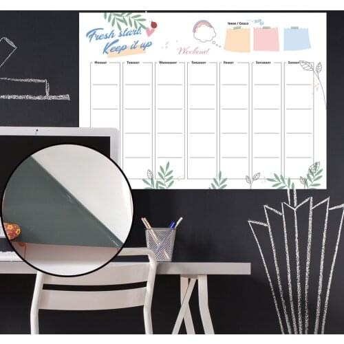 Whiteboard Wall Sticker Repeated Erasure Printed Week Grid Whiteboard Sticker Home Office Decor Kindergarten Graffiti Wall Decal