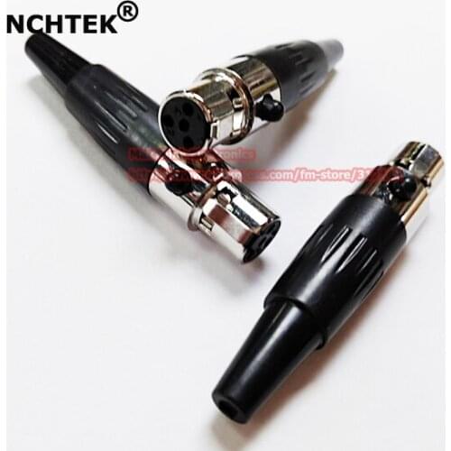 NCHTEK Mini XLR 4Pin Female plug Audio Microphone Connector MIC Adapter/Free Shipping/20PCS