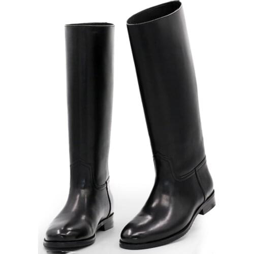 WWII GERMAN Officer EM LEATHER COMBAT BOOTS Knight SHOES RIDING BOOTS