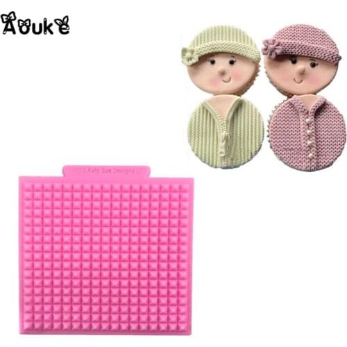 Pyramid Grid Shape Embossed Cake Silicone Mold Fondant Chocolate Mould Biscuits Candy Molds DIY Wedding Cake Decoration Tools