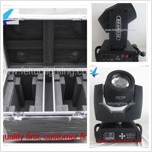 2+Case Free Shipping 230w disco sharpy beam moving head lighting beam 7r 230