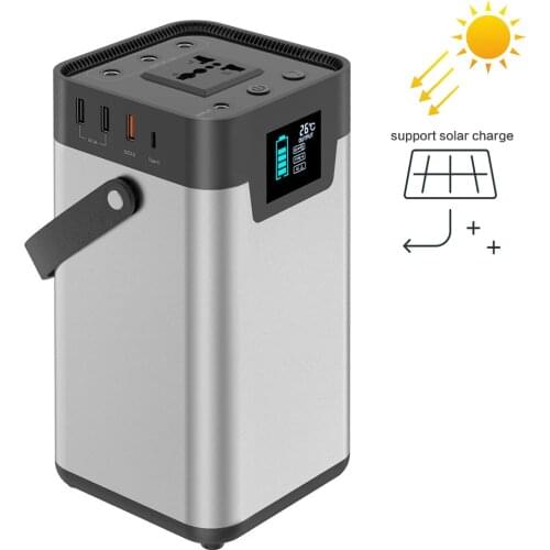 54000mAh 200Wh Portable Generator with AC DC USB Multiple Output Portable Power Station Support Solar Input Charging at Outdoors