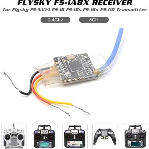 2.4G 8CH Flysky FS-iA8X Receiver i-Bus/PPM Receiver for FS-Nirvana FS-NV14 FS-i6 FS-i6s FS-i8 FS-i10 Transmitter RC Quadcopter