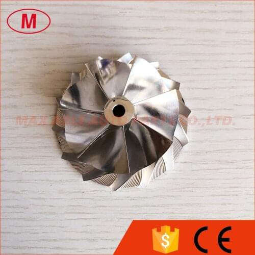 RHF5 reverse 52.46/67.20mm 7+7 blades high performance turbo turbocharger aluminum 2618/milling/billet compressor wheel