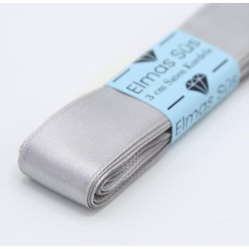 Silver Satin Ribbon 3 cm 10 m