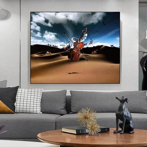 Violin Musical Instrument Canvas Painting Desert Posters Prints Wall Art Pictures Modern Bedroom room Home Decoration Painting