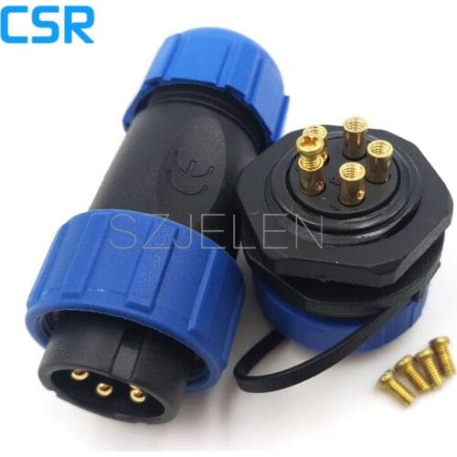 SP2110,30A 500V 5pin Screw Locking Industrial Electrical Cable Wire Connector,Outdoor Waterproof Avaction Cable Connector IP68