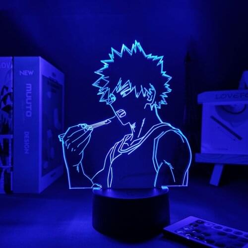 Bedroom Decoration Bakugo My Hero Academia Night Lamp 3D Lamp Led Light Fixture Holiday Lighting For Home Lamp Table