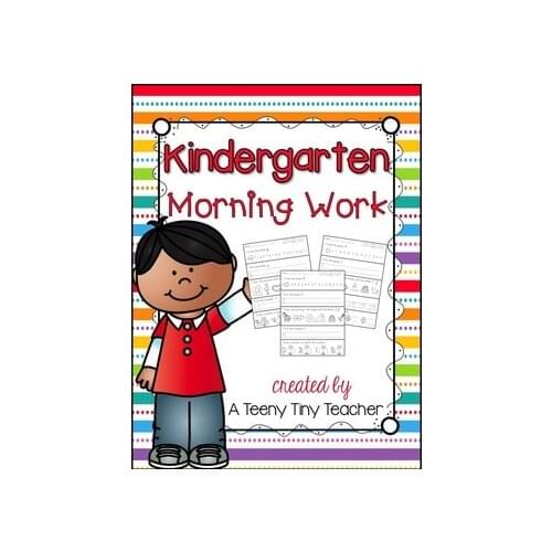Kindergarten Morning Work - Distance Learning PDF File alphabet Reading, Numbers, Handwriting Worksheets Workbooks for Kids