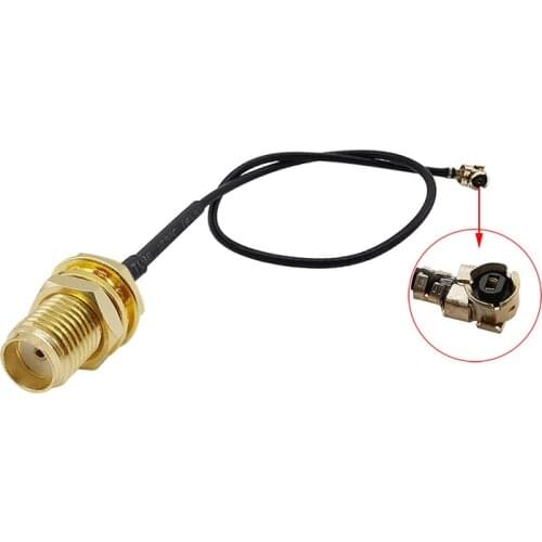 1Pcs SMA Female Bulkhead to IPX U.FL IPEX Socket 1.13 Cable RF Coax Pigtail Connector for Wifi Antenna Router Length 15CM
