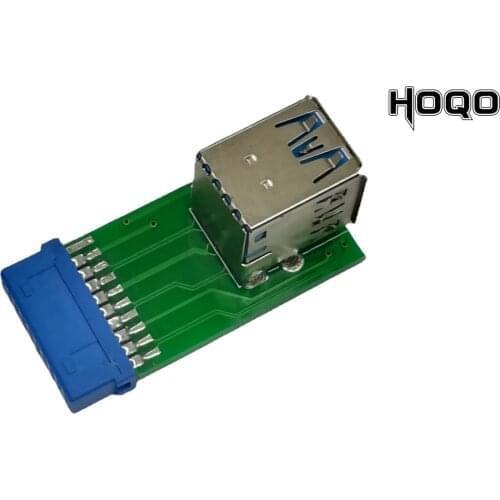 2pcs PC Internal USB 3.0 Adapter 19Pin to USB 3.0 female Adapter 20-pin Motherboard Female Plug To USB3.0 Female Port