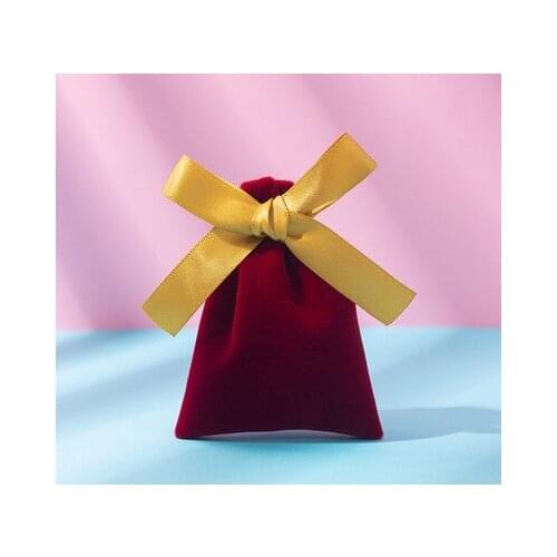 20pcs Jewelry Plush Gift Bags 12x15cm pack Candy bag Sack Party Candy Makeup Packaging Pouches