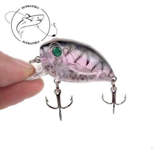 3D Eyes Freshwater High Quality Fishing Lure Hard Bait Artificial Crank Anti-Corrosion Bionic 45mm/ 8g Plastic Fishing Bait